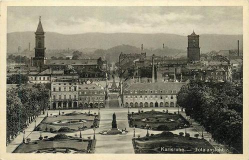 (381-221-029) Karlsruhe Totalansicht, Verzamelen, Ansichtkaarten | Buitenland, Duitsland, Verzenden