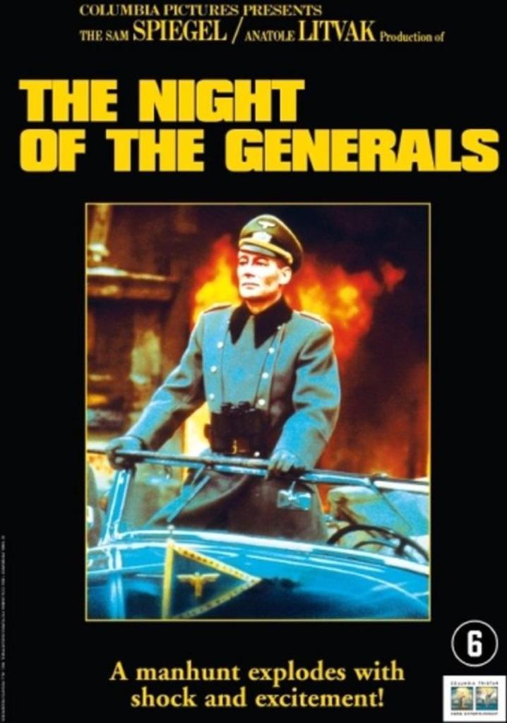 The night of the generals - 1967, Cd's en Dvd's, Dvd's | Klassiekers, Zo goed als nieuw, Actie en Avontuur, Vanaf 6 jaar, Verzenden