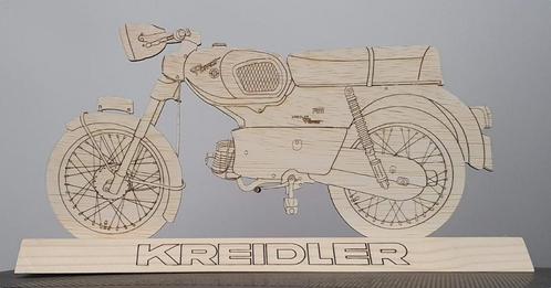Thema silhouet Kreidler Florett RM gelaserd, Huis en Inrichting, Woonaccessoires | Klokken, Nieuw, Ophalen of Verzenden