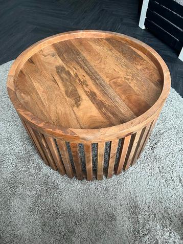 Salontafel Set Mangohout Naturel beschikbaar voor biedingen