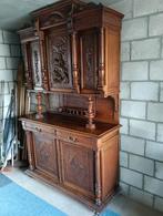 Prachtige Eikenhouten Jachtkast met Houtsnijwerk, Ophalen of Verzenden