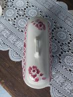 Brocante schaal sieradenbakje opbergbakjr roze bloemen broca, Ophalen of Verzenden