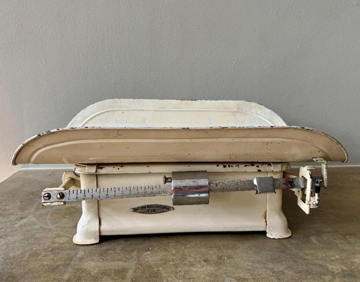 Antiek Refa Weegschaal / Babyweegschaal - 12 kg, Verzamelen, Retro, Huis en Inrichting, Ophalen