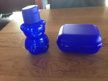 schoolset tupperware roze/blauw beschikbaar voor biedingen