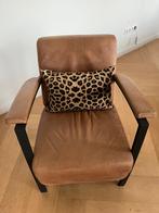 2x leren fauteuil, Huis en Inrichting, Fauteuils, Ophalen, Gebruikt, 50 tot 75 cm, Leer