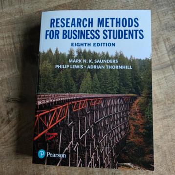 Research Methods For Business Students Eighth Edition beschikbaar voor biedingen