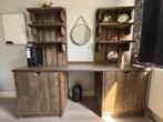 Uniek bureau/dressoir steigerhout, Huis en Inrichting, Ophalen, Met deur(en), 150 tot 200 cm, Zo goed als nieuw