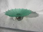 Vintage R.Robean groen glas Sterling Silver 925 schaal, Antiek en Kunst, Ophalen of Verzenden
