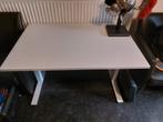 Witte tafel met 4 leren stoelen, Huis en Inrichting, Tafels | Eettafels, Ophalen of Verzenden