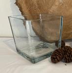GLAZEN ACCUBAK, VAAS, MAXI THEELICHT JASPER VIERKANT 14 CM, Huis en Inrichting, Woonaccessoires | Vazen, Overige kleuren, -, Lovely Flower