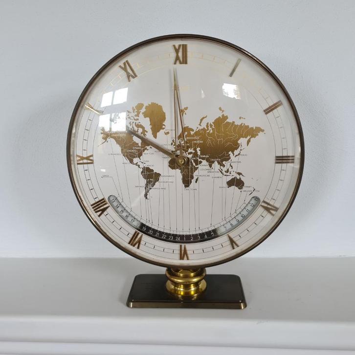 Kienzle Wereldklok World Clock Vroeg Model Mechanisch, Antiek en Kunst, Antiek | Klokken, Ophalen of Verzenden