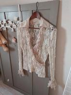 MaatM Romantische kanten blouse beige overslag, Kleding | Dames, Blouses en Tunieken, Ophalen of Verzenden, Zo goed als nieuw