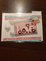 Kaartje VALENTIJN letters love tekst i love you, Hobby en Vrije tijd, Kaarten | Zelfgemaakt, Ophalen of Verzenden, Nieuw, Overige thema's
