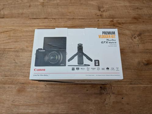 Canon PowerShot G7X Mark III Vlogger Kit - Nieuw!, Audio, Tv en Foto, Fotocamera's Digitaal, Nieuw, Compact, Canon, 4 t/m 7 keer