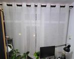 wit daggordijnen met gordijnroedeset, Huis en Inrichting, Ophalen, 100 tot 150 cm, Wit, Wit