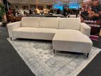 Hoekbank Beige stof 275x150 Direct/Leverbaar/Enschede E-6023, Hout, 250 tot 300 cm, Hoekbank, Nieuw