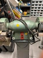 Oude Slijpmachine - Werkplaats met standaard, Doe-het-zelf en Verbouw, Gereedschap | Schuurmachines, Ophalen of Verzenden, Gebruikt