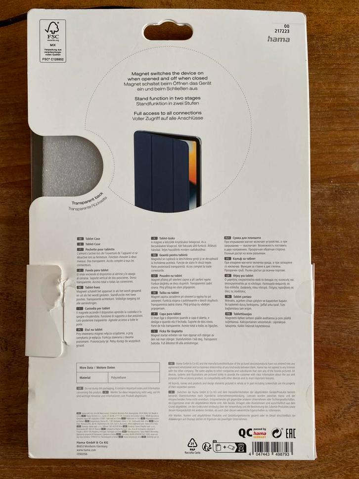 Hama iPad 10e Gen Hoes - Nieuw in Verpakking!, Computers en Software, Tablet-hoezen, Nieuw, Bescherming voor- en achterkant, 11 inch