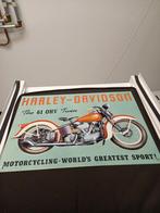 Nieuw harley davidson bord materiaal metaal, Ophalen of Verzenden, Nieuw, Reclamebord