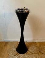 Retro staande trechtervormige asbak zwart en chroom, Ophalen of Verzenden, Huis en Inrichting