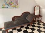 Antieke chaise longue, Huis en Inrichting, Ophalen, Hout, Gebruikt, Eenpersoons