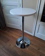 Bartafel/statafel een rond blad met een metalen onderstel rv, Huis en Inrichting, Tafels | Statafels, Ophalen, Zo goed als nieuw