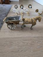 paard en wagen messing, Antiek en Kunst, Ophalen, Brons