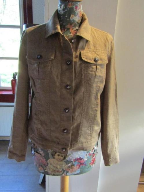 E291 MULTIPLES mt S nieuw jasje linnen beige goud animal, Kleding | Dames, Jasjes, Kostuums en Pakken, Nieuw, Jasje, Maat 36 (S)