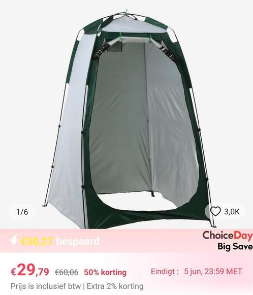 Douche tent camping nieuw, Caravans en Kamperen, Tenten, Nieuw, Ophalen of Verzenden