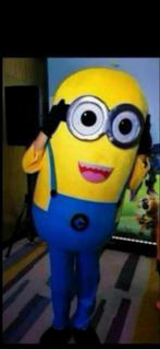 Mascotte Minion te huur inclusief acteur, Hobby en Vrije tijd, Feestartikelen | Verhuur, Ophalen of Verzenden, Zo goed als nieuw