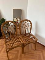 Twee Bamboe Stoelen, Gebruikt, Twee, Bruin, Riet of Rotan