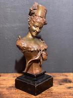Buste, brons, Art Nouveau, Jugendstil , rond 1900. Musea kwa, Antiek en Kunst, Ophalen of Verzenden