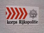 sticker Korps Rijkspolitie ( 1 ), Ophalen of Verzenden, Zo goed als nieuw, Bedrijf of Vereniging