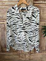 Lofty Manner witte blouse zwarte zebra print mt L, Maat 42/44 (L), Ophalen of Verzenden, Zo goed als nieuw, Wit
