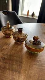 Antiek parfumflesje, karafje en potje, Glas, Ophalen