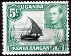 Kenya Uganda en Tanganyika 1938 KGVI zwart groen 5C gebruikt, Postzegels en Munten, Postzegels | Afrika, Verzenden, Overige landen