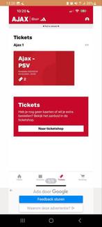 Ajax psv tickets heb er van allebij 2 bieden, Tickets en Kaartjes