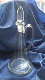 KARAF van geslepen Bleikristal, inclusief stop 34 cm hoog, Antiek en Kunst, Antiek | Glas en Kristal, Ophalen of Verzenden