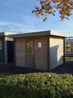 Berging Tuinhuis Blokhut 3 x 3 mt Dubbel glas, Ophalen, Zo goed als nieuw, Hout, Fietsenberging