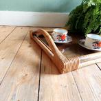 Lucky Vintage bamboe dienblad met rookglas - 60x40 cm, Ophalen, Overige materialen, Gebruikt, .