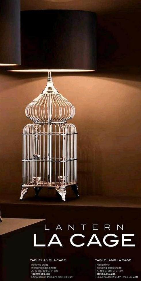 Eichholtz LA CAGE grote lamp bureaulamp tafellamp vogelkooi, Huis en Inrichting, Lampen | Tafellampen, Zo goed als nieuw, 50 tot 75 cm