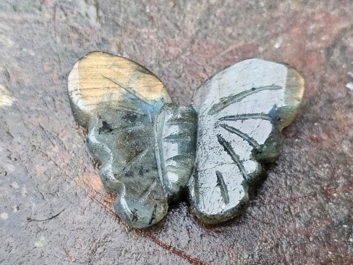 Schattig labradoriet vlindertje, Sieraden, Tassen en Uiterlijk, Edelstenen, Ophalen of Verzenden