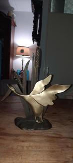 Vintage messing tafeldecoratie eend jaren 60, Ophalen of Verzenden