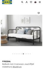 Ikea uitschuifbaar bed FYRESDAL+ 2 niet gebruikte matrassen, Huis en Inrichting, Slaapkamer | Bedden, Ophalen, Verstelbaar, Zwart