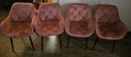 Eetkamerstoel met armleuning velvet roze., Huis en Inrichting, Stoelen, Ophalen of Verzenden, Zo goed als nieuw, Overige kleuren