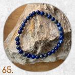 🦋MJB Armband nr: 65 Lapis Lazuli halfedelsteen 19 cm, Overige materialen, Blauw, Nieuw, Ophalen of Verzenden