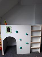 Speelhuisje met klimwand en krijtbord 170hx130bx80d, Ophalen, Gebruikt, Hout