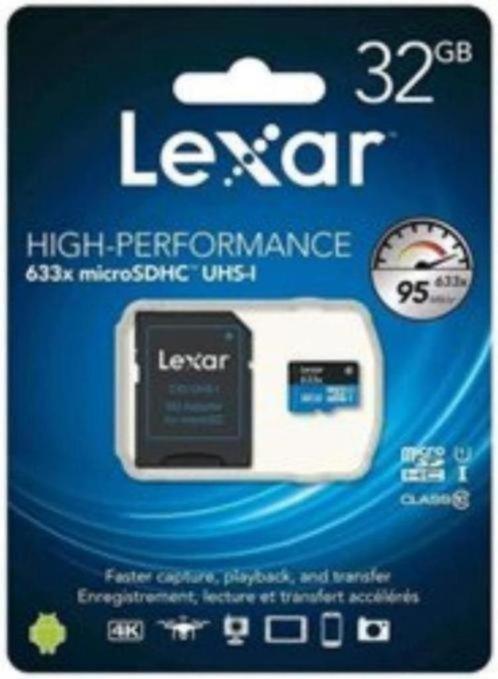 Lexar microSDHC High-Performance UHS-I 633x 32GB, Audio, Tv en Foto, Fotografie | Geheugenkaarten, Nieuw, MicroSDHC, 32 GB, Ophalen of Verzenden