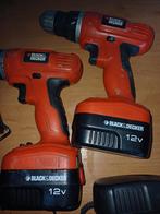 2 stuks Black & Decker Accuboormachine, Doe-het-zelf en Verbouw, Gereedschap | Boormachines, Gebruikt, Variabele snelheid, Ophalen of Verzenden