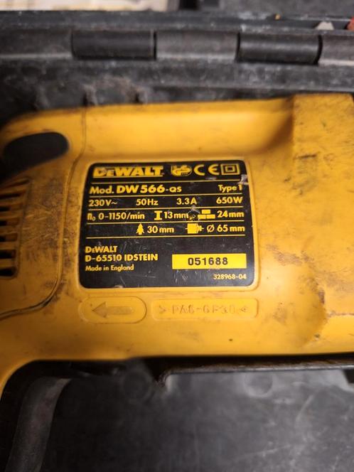 DeWalt DW566-QS Boorhamer met Koffer, Doe-het-zelf en Verbouw, Gereedschap | Boormachines, Gebruikt, Boor- en/of Breekhamer, 600 watt of meer